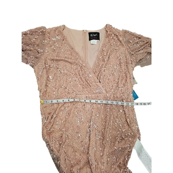 Mac Duggal EMBELLISHED FLUTTER SLEEVE GOWN Sz 14 - Picture 10 of 10